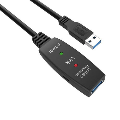 USB кабел VCom USB 3.0 AM / AF Active Extension Cable 5M Black - CU827A-5.0m