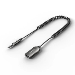 Блутут за кола Vention Car Bluetooth 5.4 audio receiver USB, 3.5mm jack - NAIHG