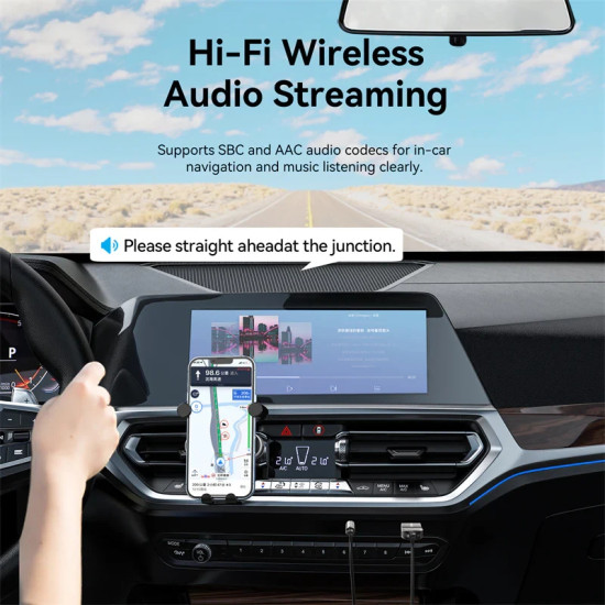 Блутут за кола Vention Car Bluetooth 5.4 audio receiver USB, 3.5mm jack - NAIHG