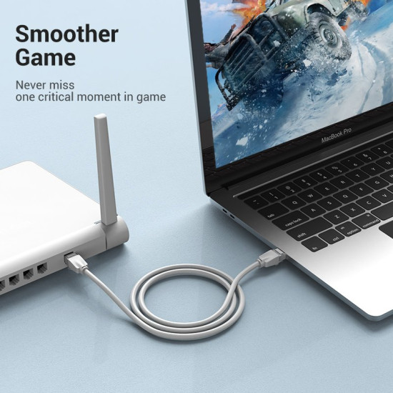 Мрежови кабел Vention LAN UTP Cat.6 Patch Cable - 1M Gray - IBEHF