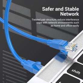 Мрежови кабел Vention LAN UTP Cat.6 Patch Cable - 3M Blue - IBELI