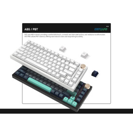 Безжична клавиатура VGN Wireless Gaming Mechanical Keyboard - N75 PRO Caribbean Blue - Azure Switches [Linear]
