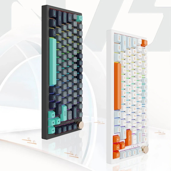 Безжична клавиатура VGN Wireless Gaming Mechanical Keyboard - N75 PRO Caribbean Blue - Azure Switches [Linear]
