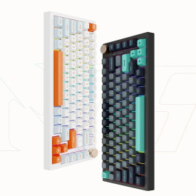 Безжична клавиатура VGN Wireless Gaming Mechanical Keyboard - N75 PRO Jelly Orange - Azure Switches, RGB
