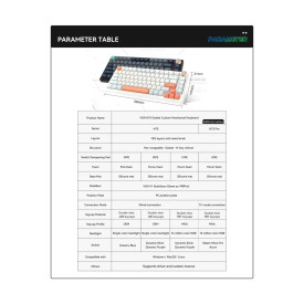 Безжична клавиатура VGN Wireless Gaming Mechanical Keyboard - N75 PRO Jelly Orange - Azure Switches, RGB