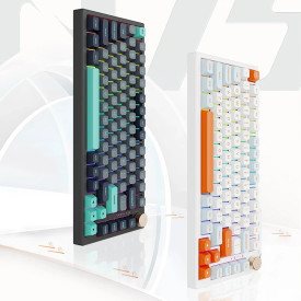 Безжична клавиатура VGN Wireless Gaming Mechanical Keyboard - N75 PRO Jelly Orange - Azure Switches, RGB