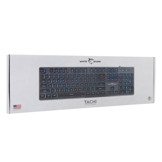 Клавиатура White Shark Gaming Keyboard TACHI - Low-Profile (English US), Black