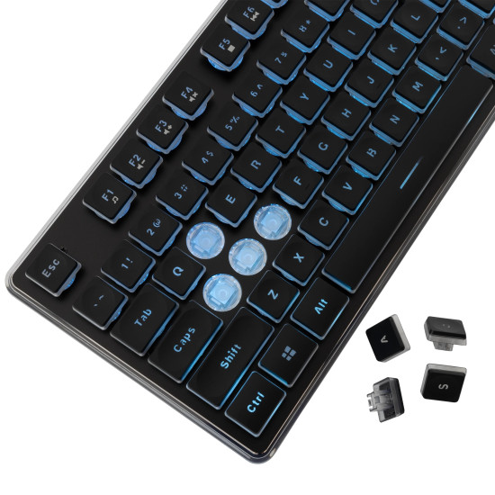 Клавиатура White Shark Gaming Keyboard TACHI - Low-Profile (English US), Black