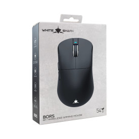 Безжична мишка White Shark Wireless Gaming Mouse BORS - 12000dpi, 1000Hz, Bluetooth, Black