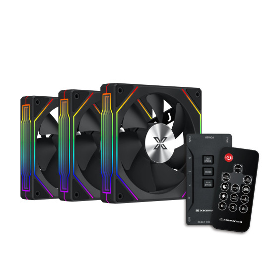 Комплект вентилатори Xigmatek Fan Pack 3-in-1 3x120mm - Infinity G22A - Infinity Mirror, A-RGB