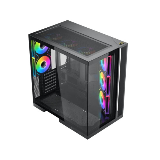 Кутия за компютър Xigmatek Case ATX - Aqua 7 - 8 ARGB Fans, USB-C
