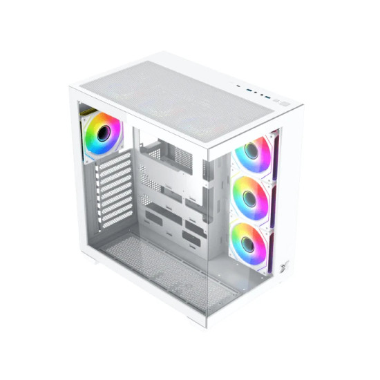 Кутия за компютър Xigmatek Case ATX - Aqua V Air Arctic (H23A) - 7 ARGB Fans