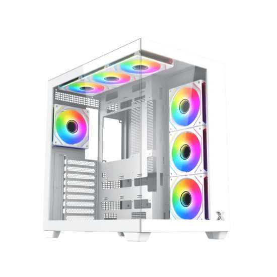 Кутия за компютър Xigmatek Case ATX - Aqua V Air Arctic (H23A) - 7 ARGB Fans