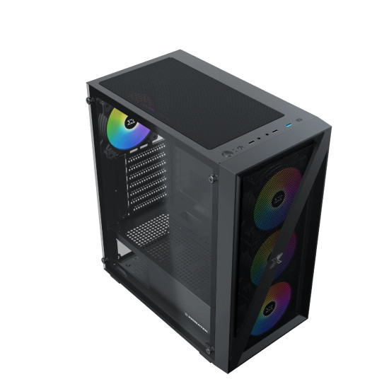 Кутия за компютър Xigmatek Blade - 4 RGB Fans, Black