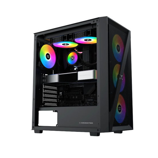 Кутия за компютър Xigmatek Blade - 4 RGB Fans, Black