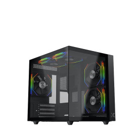 Кутия за компютър Xigmatek Case mATX - Aqua M Lite - 5 ARGB Fans