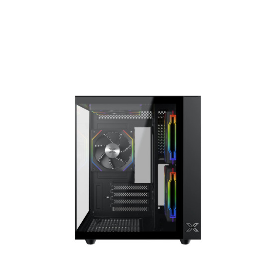 Кутия за компютър Xigmatek Case mATX - Aqua M Lite - 5 ARGB Fans