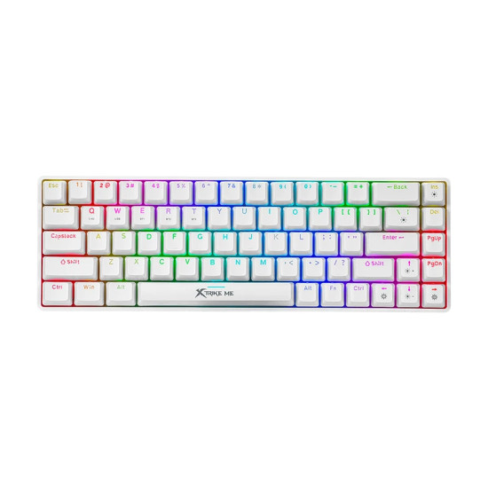 Безжична клавиатура Xtrike ME Wireless Gaming Mechanical keyboard - GK-995W WH - RED switches, BT5.2, 2.4G (English US)