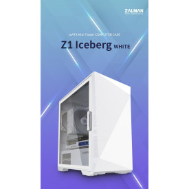 Кутия за компютър Zalman Gaming Case mATX - Z1 Iceberg White