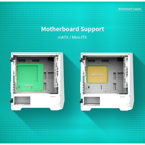 Кутия за компютър Zalman Gaming Case mATX - Z1 Iceberg White