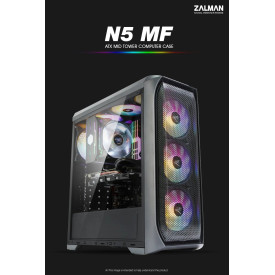 Кутия за компютър Zalman Case ATX - N5 MF - 4 x 120mm Fixed RGB