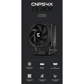 Охладител за процесор Zalman CPU Cooler CNPS4X BLACK - LGA1700/AM5