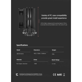 Охладител за процесор Zalman CPU Cooler CNPS4X BLACK - LGA1700/AM5