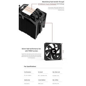 Охладител за процесор Zalman CPU Cooler CNPS4X BLACK - LGA1700/AM5