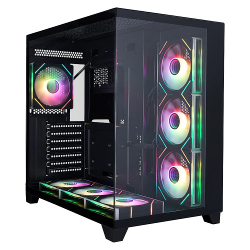 Кутия за компютър 1STPLAYER MV8-TP, ATX, Up To 10 Fans, 360mm Liquid Cooling, Tempered Glass
