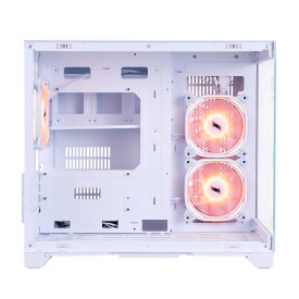 Кутия за компютър 1stPlayer Case mATX - MV6-TP White - 3 fans included