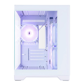 Кутия за компютър 1stPlayer Case mATX - MV6-TP White - 3 fans included