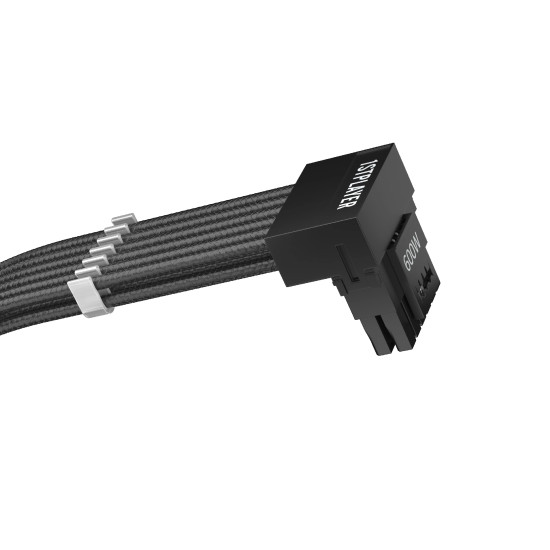Удължителен кабел 1stPlayer Custom Sleeved Modding Cable Black - 4 x PCIe 8-pin to 12VHPWR - FM4-B-BK