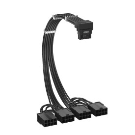 Удължителен кабел 1stPlayer Custom Sleeved Modding Cable Black - 4 x PCIe 8-pin to 12VHPWR - FM4-B-BK