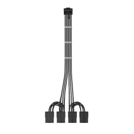Удължителен кабел 1stPlayer Custom Sleeved Modding Cable Black - 4 x PCIe 8-pin to 12VHPWR - FM4-B-BK