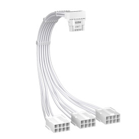 Удължителен кабел 1stPlayer Custom Sleeved Modding Cable White - 3 x PCIe 8-pin to 12VHPWR - FM3-B-WH