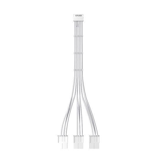 Удължителен кабел 1stPlayer Custom Sleeved Modding Cable White - 3 x PCIe 8-pin to 12VHPWR - FM3-B-WH