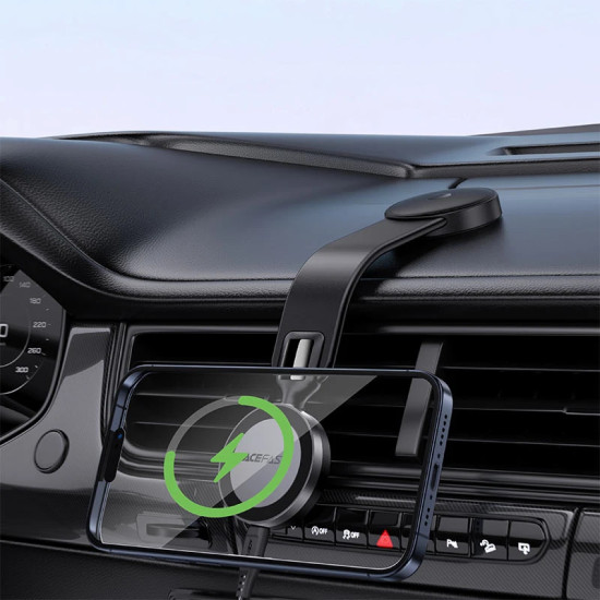 Стойка за телефон за кола Acefast Car phone holder - Magnetic Charging, 360 degree - D37 Black