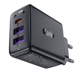 Зарядно Acefast Charger Wall GaN PD 35W - A57 - USB-C x 1, USB-A x 2, Black