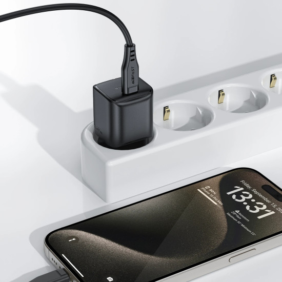 Зарядно Acefast GaN PD20W - A73 Mini - USB-C x 1, Black