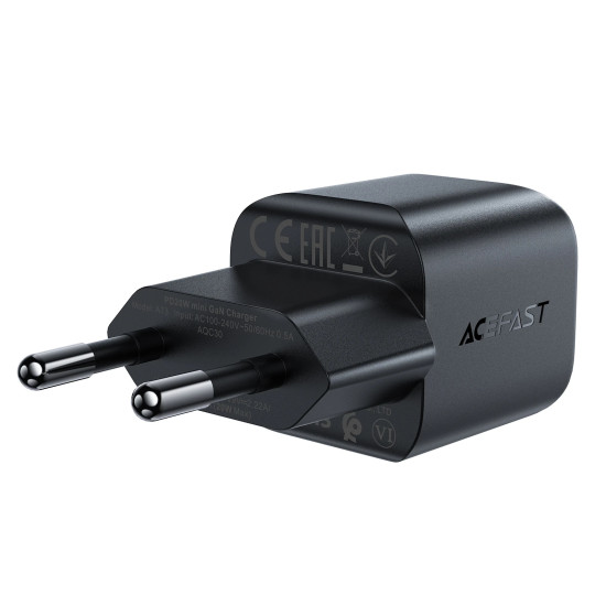 Зарядно Acefast GaN PD20W - A73 Mini - USB-C x 1, Black