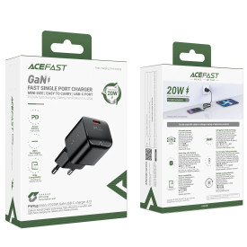 Зарядно Acefast GaN PD20W - A73 Mini - USB-C x 1, Black