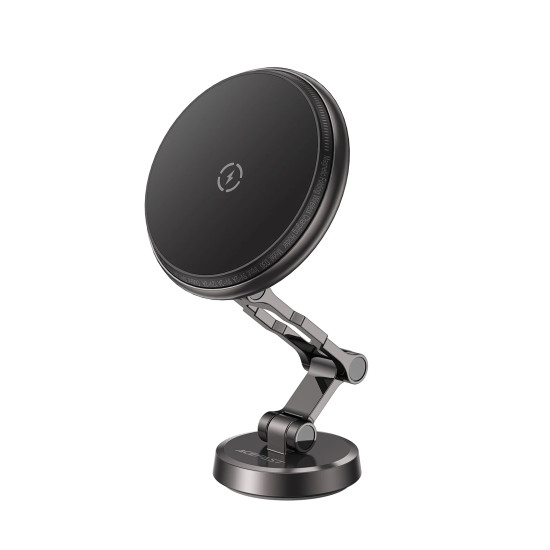 Зарядно за кола Acefast Car phone holder - MAG-Charging 15W, Metal, Magnetic Ring, 360 deg, Foldable - D30 - Black