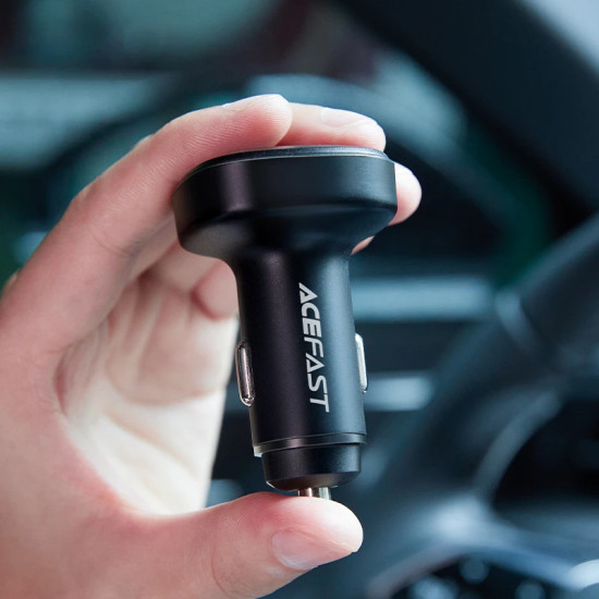 Зарядно за кола Acefast Fast Charger Car PD3.0 66W - B2 - USB-C x 1, USB-A x 2, Black