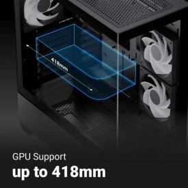 Кутия за компютър AeroCool Case ATX - P500D Digi-G-BK-v1 - Digital Display, USB-C, 3 x 120 mm A-RGB