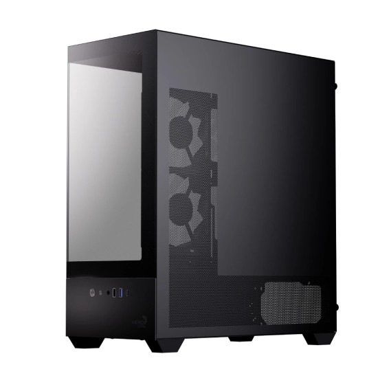 Кутия за компютър AeroCool Case ATX - P500D Digi-G-BK-v1 - Digital Display, USB-C, 3 x 120 mm A-RGB