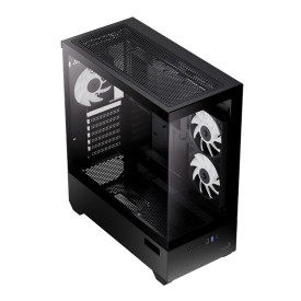 Кутия за компютър AeroCool Case ATX - P500D Digi-G-BK-v1 - Digital Display, USB-C, 3 x 120 mm A-RGB