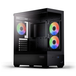 Кутия за компютър AeroCool Case ATX - P500D Digi-G-BK-v1 - Digital Display, USB-C, 3 x 120 mm A-RGB