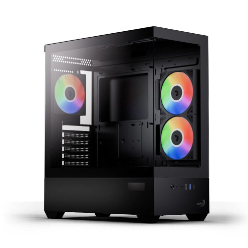Кутия за компютър AeroCool Case ATX - P500D Digi-G-BK-v1 - Digital Display, USB-C, 3 x 120 mm A-RGB