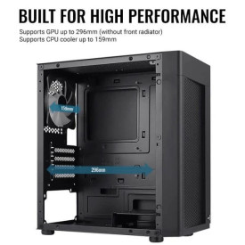 Кутия за компютър AeroCool Case mATX - Hexform-G-BK-v2 - 3 fans included