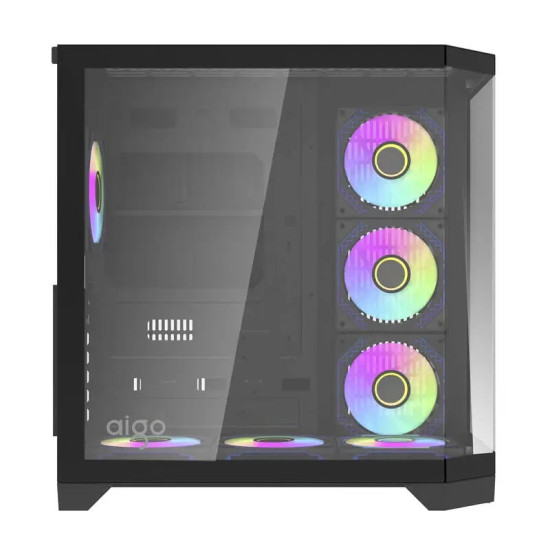 Кутия за компютър Aigo Case ATX - FT418 PRO Black - 7 x 120 mm A-RGB fans included